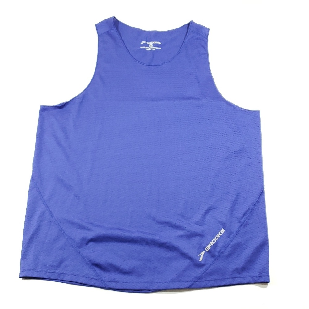 Brooks mens blue sleeveless tank top size small